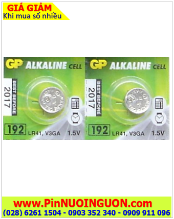 Pin cúc áo GP 192 AG3 LR41 _Pin cúc áo 1.5v Alkaline GP 192 LR41 AG3 392 chính hãng 
